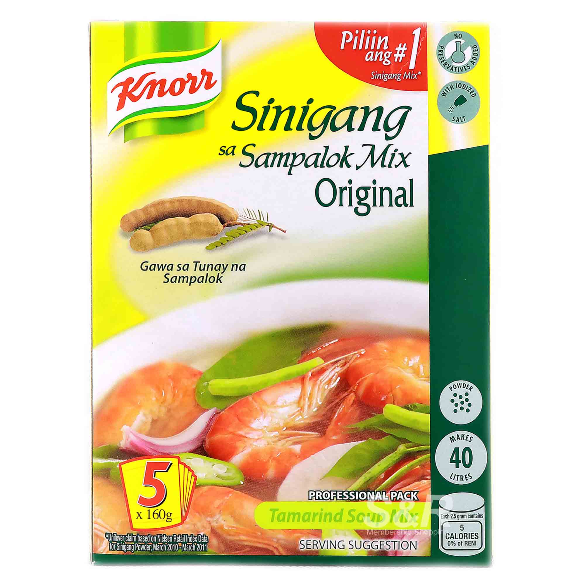Knorr Sinigang sa Sampaloc Mix Original 5 packs